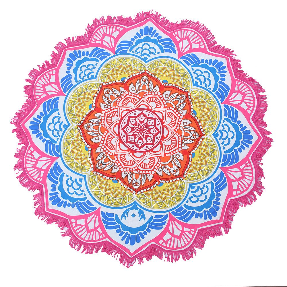 Round Printed Bath Towel Beach Towel Yoga Mat - Image 2