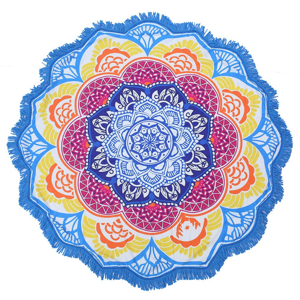 Round Printed Bath Towel Beach Towel Yoga Mat - Image 3