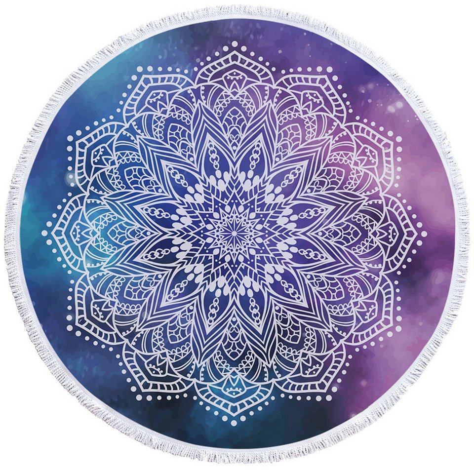 Round Printed Bath Towel Beach Towel Yoga Mat - Image 8